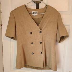 Morgan Miller Women's Short Sleeve Blazer, Size: 12 Color: Tan